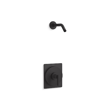 Kohler Rite-Temp Shower Trim Kit Without Showerhead in Matte Black K-TLS35914-4-BL